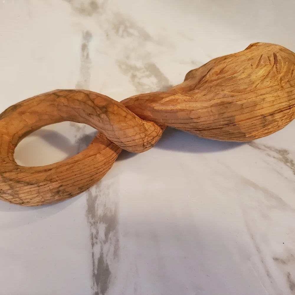 Hand Carved Man W Rope - Picture 2 of 10